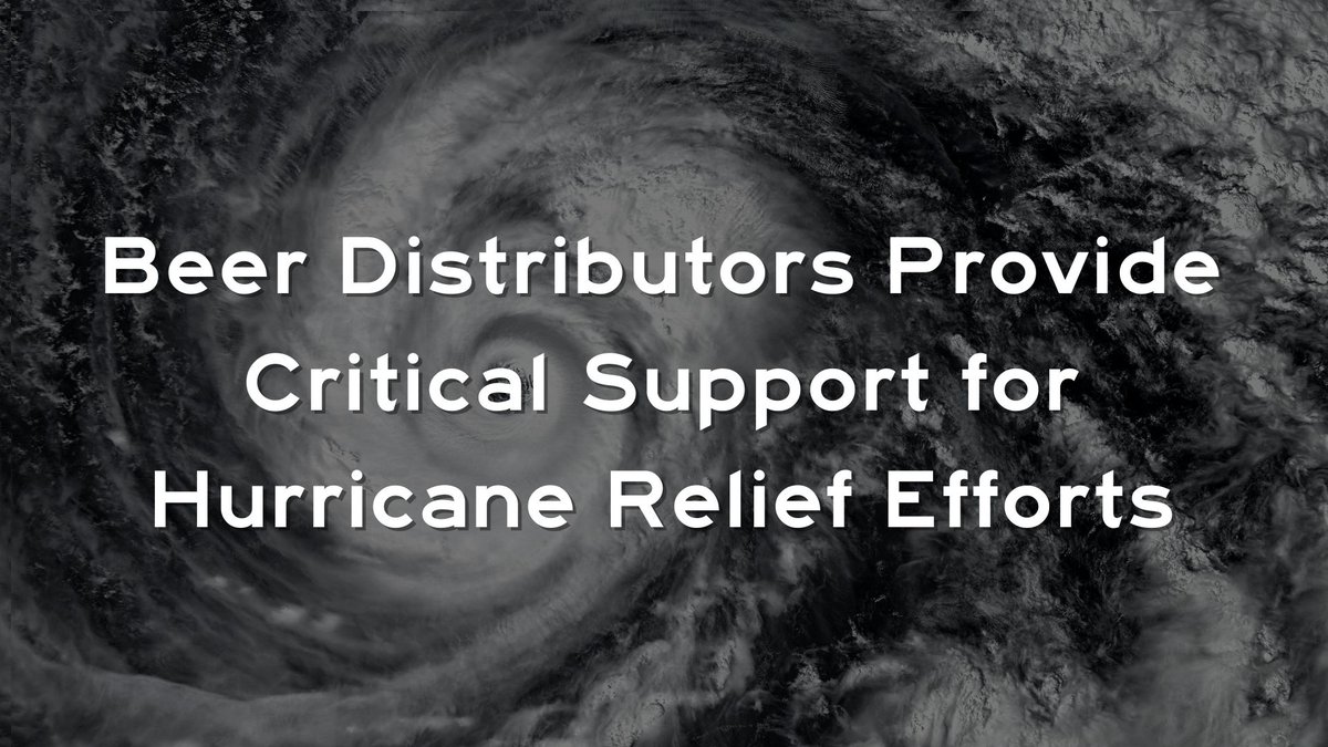 As beer distributors across the country mobilize to deliver critical supplies to hurricane-stricken areas, NBWA today announced a combined $75,000 donation to the North Carolina Disaster Relief Fund to aid recovery from Hurricane Helene, as well as continued fundraising efforts
