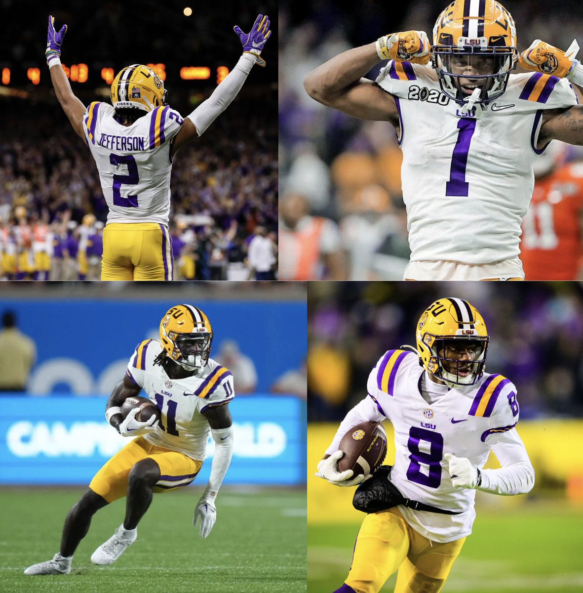 LSU IS WIDE RECEIVER UNIVERSITY.

4 out the 7 leaders for the most receiving yards in the #NFL this season are from LSU….
 
1) 
2) Ja’Marr Chase - 493 
3) Justin Jefferson - 450 
4)
5)
6) Bryan Thomas Jr. - 397
7) Malik Nabers - 386

🤯🤯🤯

<a href="/LSUfootball/">LSU Football</a> <a href="/LSU/">LSU</a>