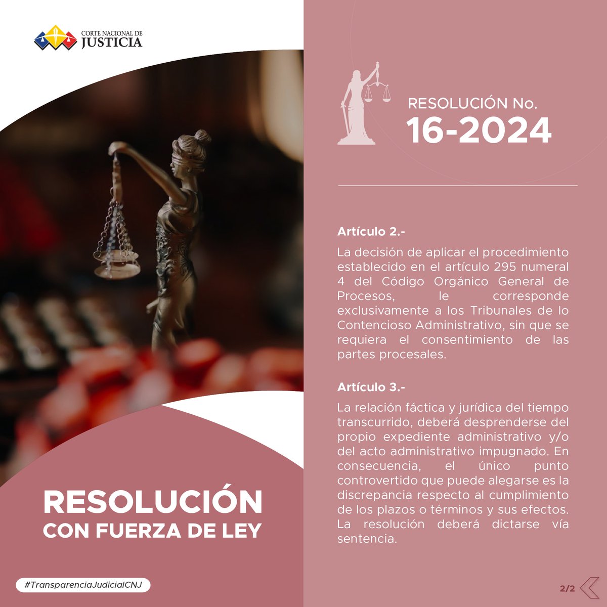 CorteNacional's tweet image. 🟠 #PuntoDeDerechoCNJ | La Corte Nacional de Justicia declaró una nueva Resolución con Fuerza de Ley en materia contencioso administrativa respecto a la duda de la pertinencia de una audiencia de puro derecho en el proceso contencioso administrativo.
