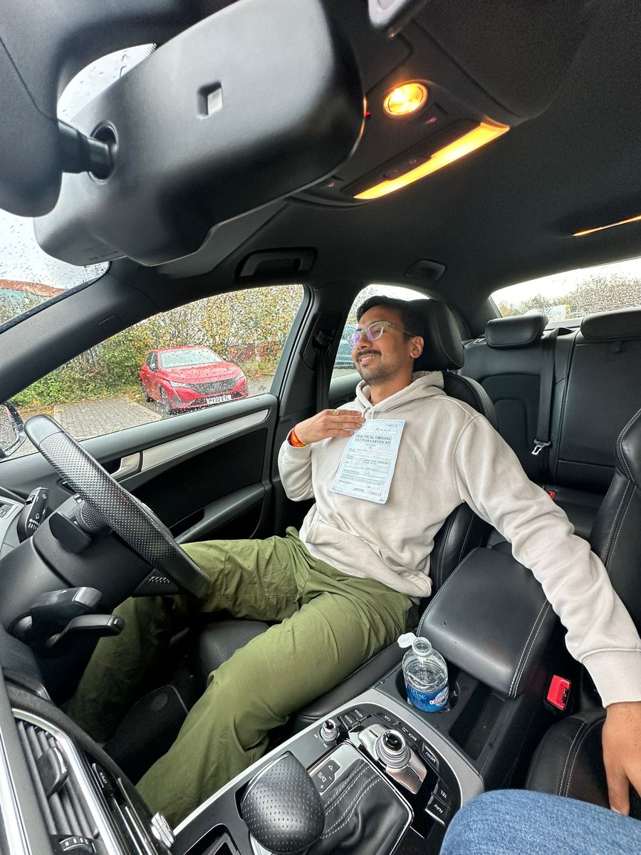 ursagam's tweet photo. “Failed 4 times, but quitting was never an option. Today, I’m driving through victory! 🏁🚗 Persistence pays off!”#dvsa#driving#ukdrivingtest https://t.co/ADtJuZHqCo