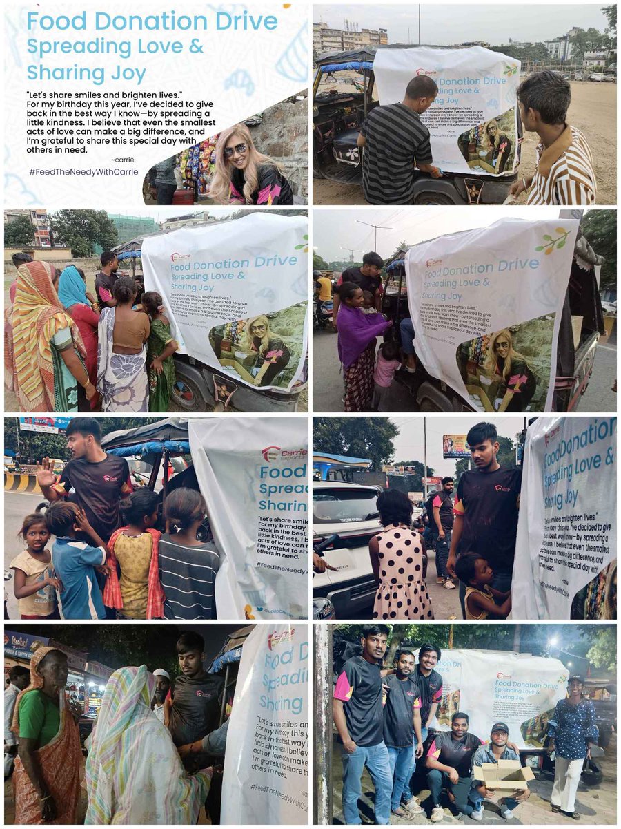 CupUpCarrie's tweet image. This year, I chose to celebrate my birthday by spreading love and kindness in a place close to my heart – Jamshedpur, India. Though I couldn’t be there in person, my incredible team stepped up and distributed food to over 150 people, focusing on homeless children, women, and the…