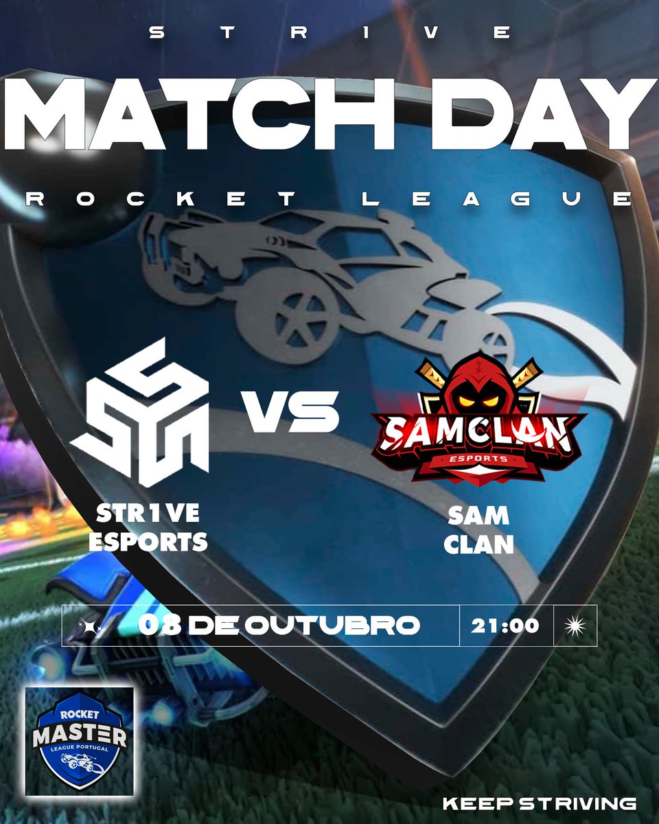 str1veesports's tweet photo. Hoje enfrentamos os SamClan na RMLP e estamos determinados a dar tudo para garantir a nossa primeira vitória na liga. Vamos com tudo!
𝐊𝐞𝐞𝐩 𝐒𝐭𝐫𝟏𝐯𝐢𝐧𝐠
#keepstr1ving #str1veesports #twitch #esports #liga #RocketLeague #RL #RMLP #RLPT #RMLPnaRTP #RTPArena #eSports https://t.co/hQ02CVbww5