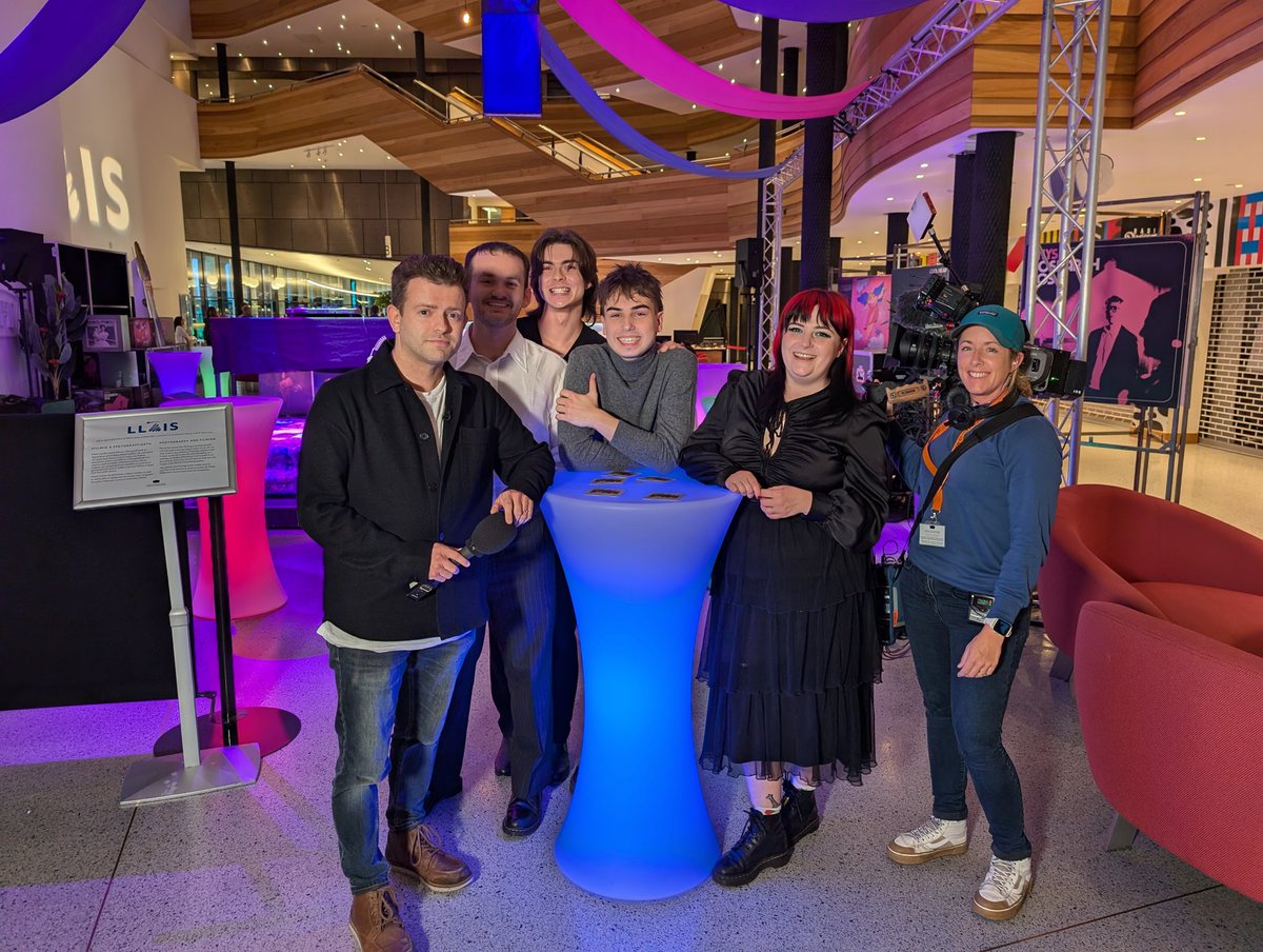 mrmikegriffiths's tweet photo. Previewing @GwylLlais and @welshmusicprize on @ITVWales with Katie from @CHROMAbanduk and Triskell recipients @wrkhouseee. Excited for Gwen Sion's performance at @theCentre on Sunday too! #WMP24 https://t.co/cUd1JBn6AS