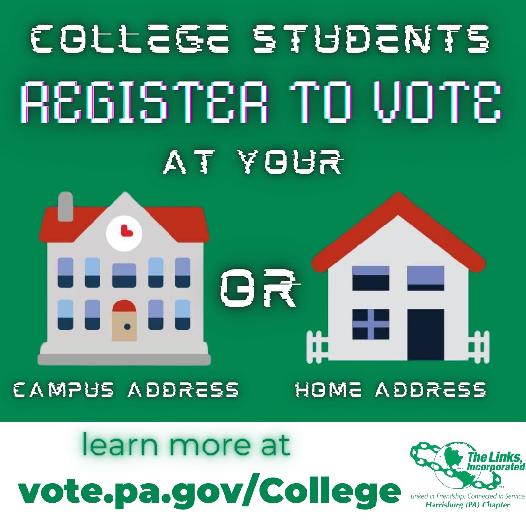 hburglinks's tweet photo. Students attending college away from home must decide whether to vote at home or in their new state (or polling location). Share with college students and their families. Registration deadline in PA is 10/21.

https://t.co/ce51ZrgdmH https://t.co/vILwTY2Zxk