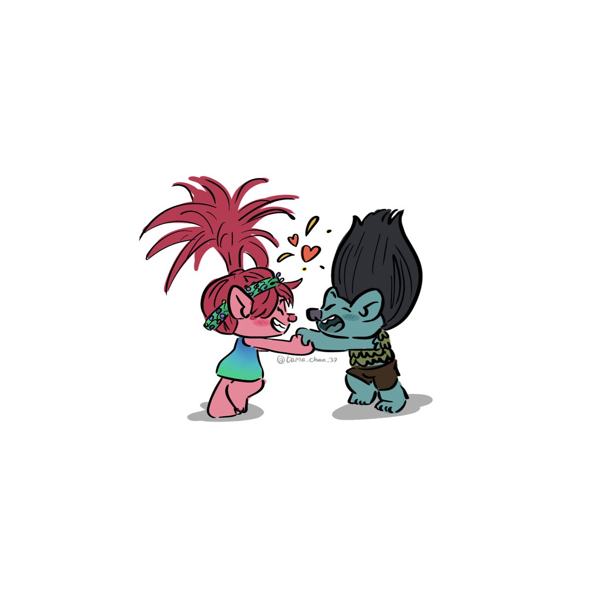 tama_chan_37's tweet photo. no thoughts, just broppy 🩷💙✨

#DreamworksTrolls #Trolls #Branch #Poppy https://t.co/CdjImfQhtT