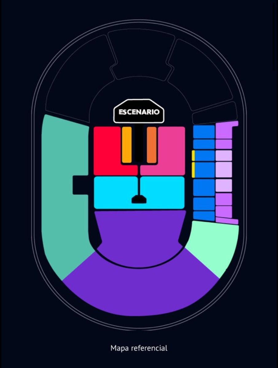 arielosg's tweet photo. Hola @puntoticket   espero puedan resolver mi duda, esta grafica es del concierto de Shakira para el 2 de marzo 2025, el pasillo llega hasta la zona celeste? O ahí no es pasillo, espero puedan responderme a la brevedad, muchas gracias https://t.co/ALe9z4kGoo