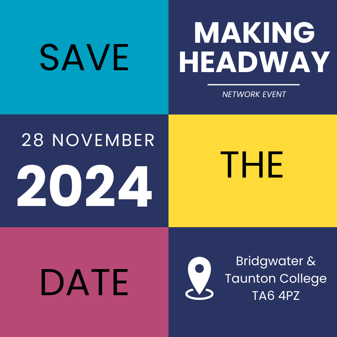 Headway Somerset (@headwaysomerset) on Twitter photo Come and join us for a Headway Somerset - Making Headway, Network Event at Bridgwater & Taunton College TA6 4PZ on Thursday 28th November. More information will follow shortly. If you are interested in attending, please email us on info@headwaysomerset.org.uk Come and join us for a Headway Somerset - Making Headway, Network Event at Bridgwater & Taunton College TA6 4PZ on Thursday 28th November. More information will follow shortly. If you are interested in attending, please email us on info@headwaysomerset.org.uk