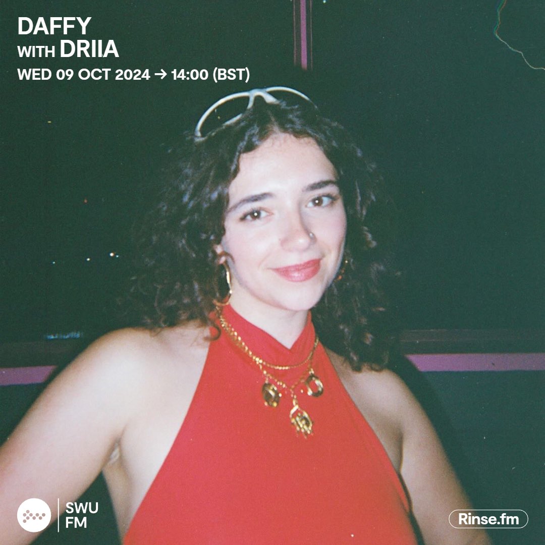 <a href="/SWUFM/">SWU.FM</a> tomorrow afternoon with the very talented singer, producer and DJ Driia! Lock in from 14:00 🔒