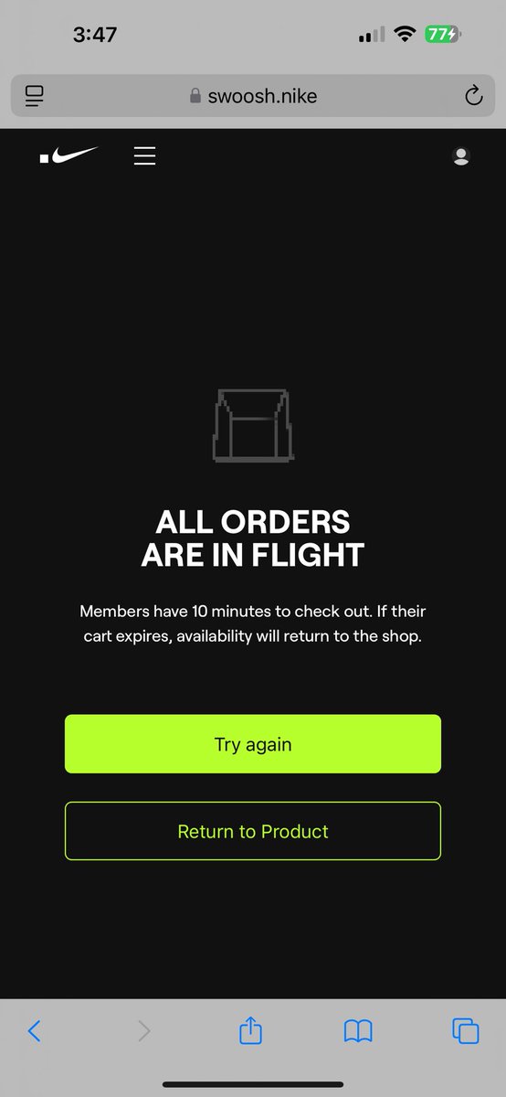 MrDigiVore's tweet photo. @dotSWOOSH I can not order. It gives me this message after I logged out and back in  to o the site? Ang suggestions? @dotSWOOSH https://t.co/LBxiGs5EJv