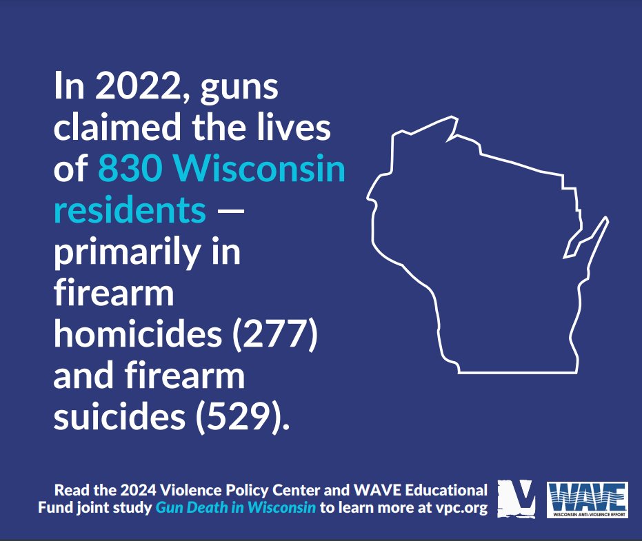 WaveEdFund's tweet image. Today #WaveEdFund and @VPCinfo released a new study on gun death in Wisconsin. It's critical that we understand these realities so that we can enact effective solutions. Read the full report here: vpc.org/studies/WI2024…