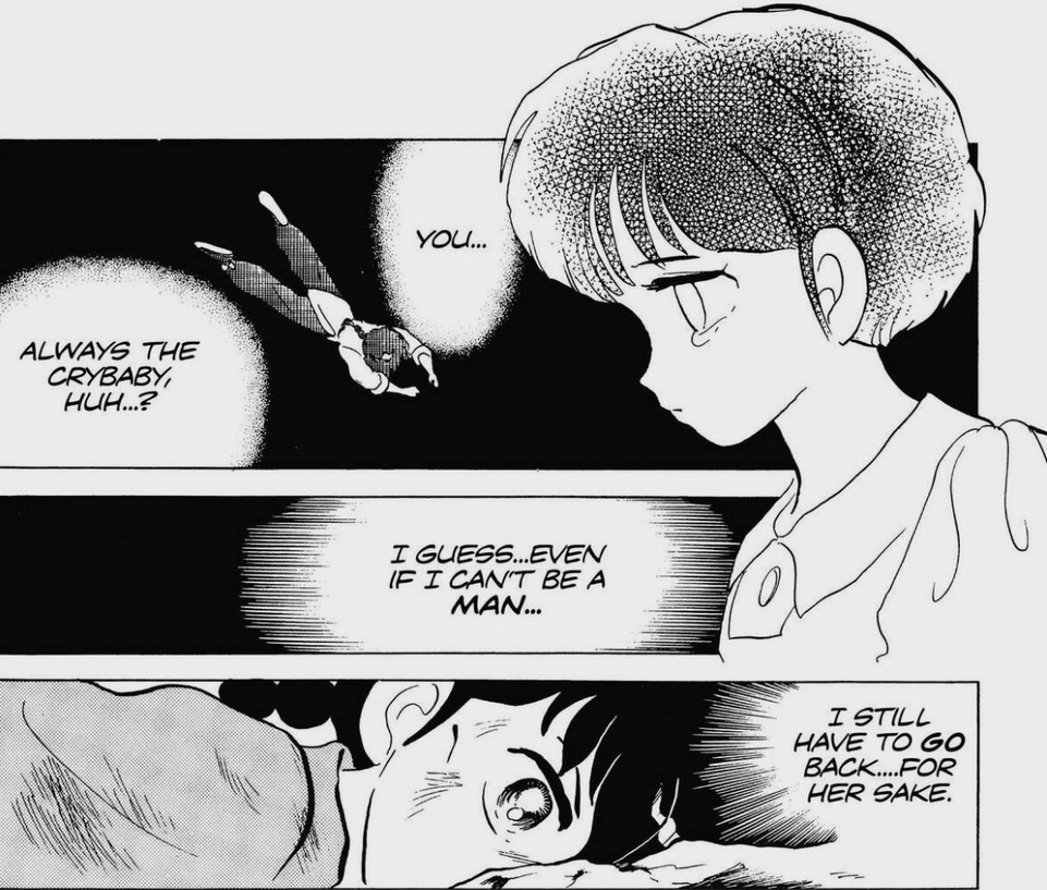 tinyconfusion's tweet photo. should i bring out my essay of how ranma 'man amongst men' saotome was about to live his life as a woman simply because he felt safe knowing akane tendo would always accept him no matter who he was .. or are we still not ready to discuss gender/identity with these two? https://t.co/dDOFeh6hQQ