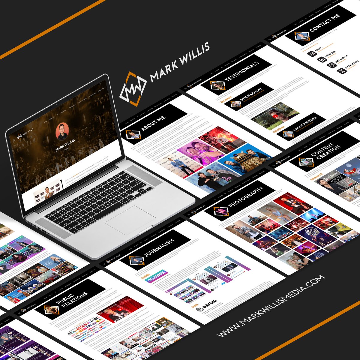 markwillis1993's tweet image. My website is now live ✨ head there to see examples of my creative work and information about my industry experience 🎶 testimonials that have been left for me can also be viewed on the site 🧡 markwillismedia.com