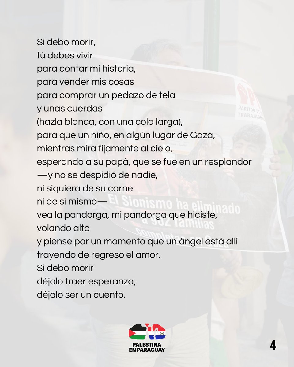 Palestina en Paraguay (@palestinaenpy) on Twitter photo Compartimos el Manifiesto colectivo de la Articulación Palestina en Paraguay leído ayer frente a la sede del <a href="/mreparaguay/">Ministerio de Relaciones Exteriores</a>
También podes leerlo aquí: bit.ly/PSenPY7-10
#ParaguayConPalestina
#PalestinaLibre Compartimos el Manifiesto colectivo de la Articulación Palestina en Paraguay leído ayer frente a la sede del <a href="/mreparaguay/">Ministerio de Relaciones Exteriores</a>
También podes leerlo aquí: bit.ly/PSenPY7-10
#ParaguayConPalestina
#PalestinaLibre