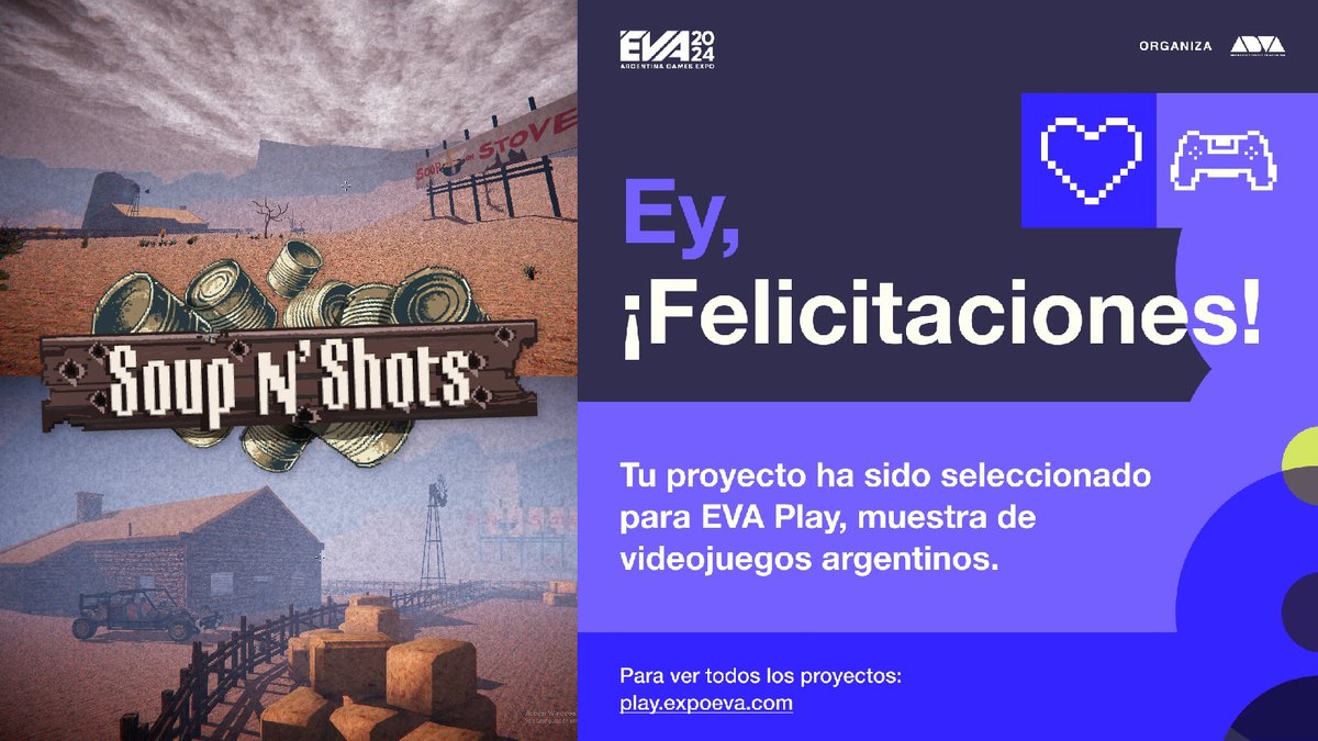¡Queremos contarles que fuimos seleccionados para ser parte del EVA Play Presencial!  Este 25 y 26 de octubre. Muchas gracias a <a href="/adva_vg/">ADVA</a>  estamos muy felices por esta noticia nos vemos en #expoeva2024