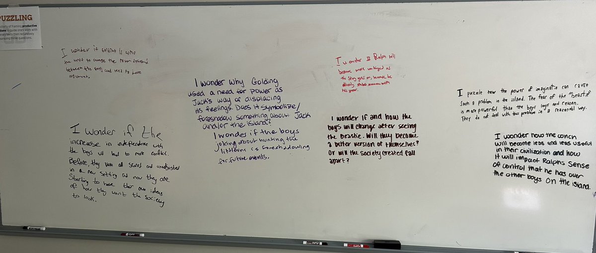 Forever grateful to <a href="/MarisaEThompson/">Marisa Thompson</a> for sharing the TQE discussion method. I’ve adapted it to fit with scholarship on literary #literacies and it’s a central part of how I structure classroom discourse. 

Check out these Ss crush it! 

#TeamEnglish #elachat #engchat