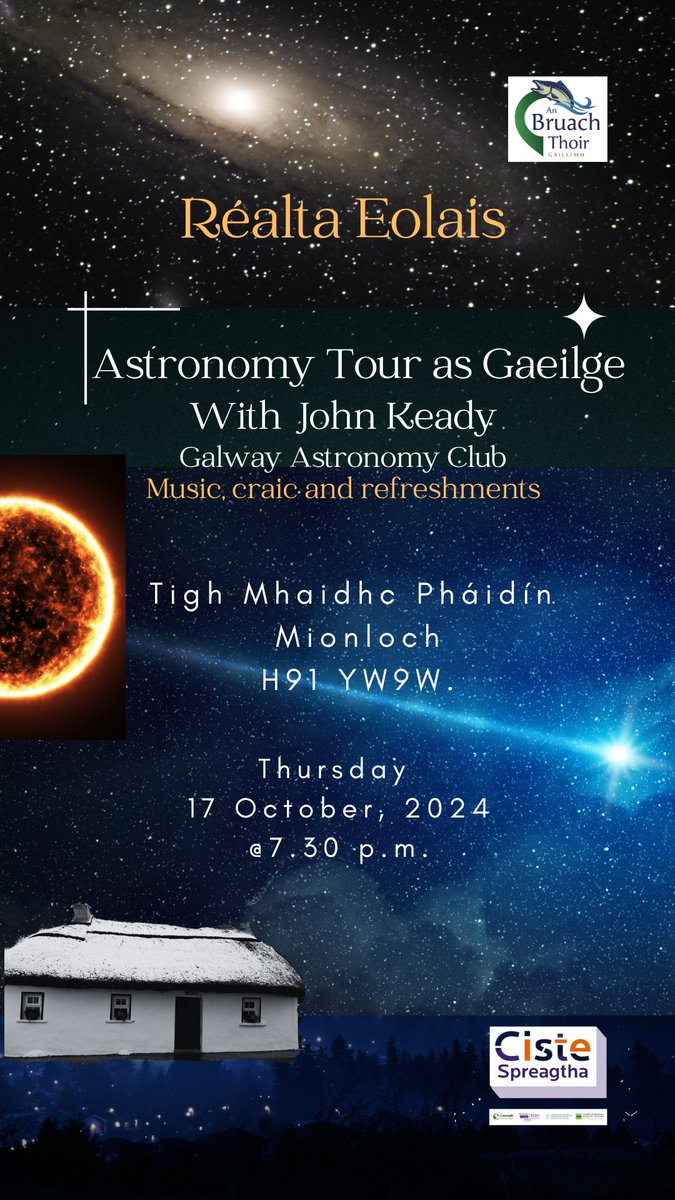English version... to boldy go where no Gaelgeoir has gone before...... astronomy event as Gaeilge. Bígí linn