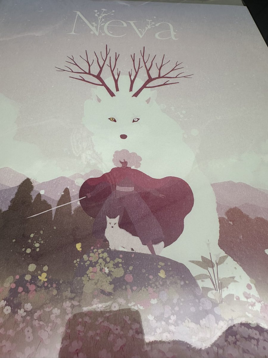 Shoutout to <a href="/nomadastudiobcn/">Nomada Studio - NEVA & GRIS</a> &amp; <a href="/devolverdigital/">Devolver Digital</a> for this beautiful art from #Neva Now I gotta find a frame. #NintendoSwitch