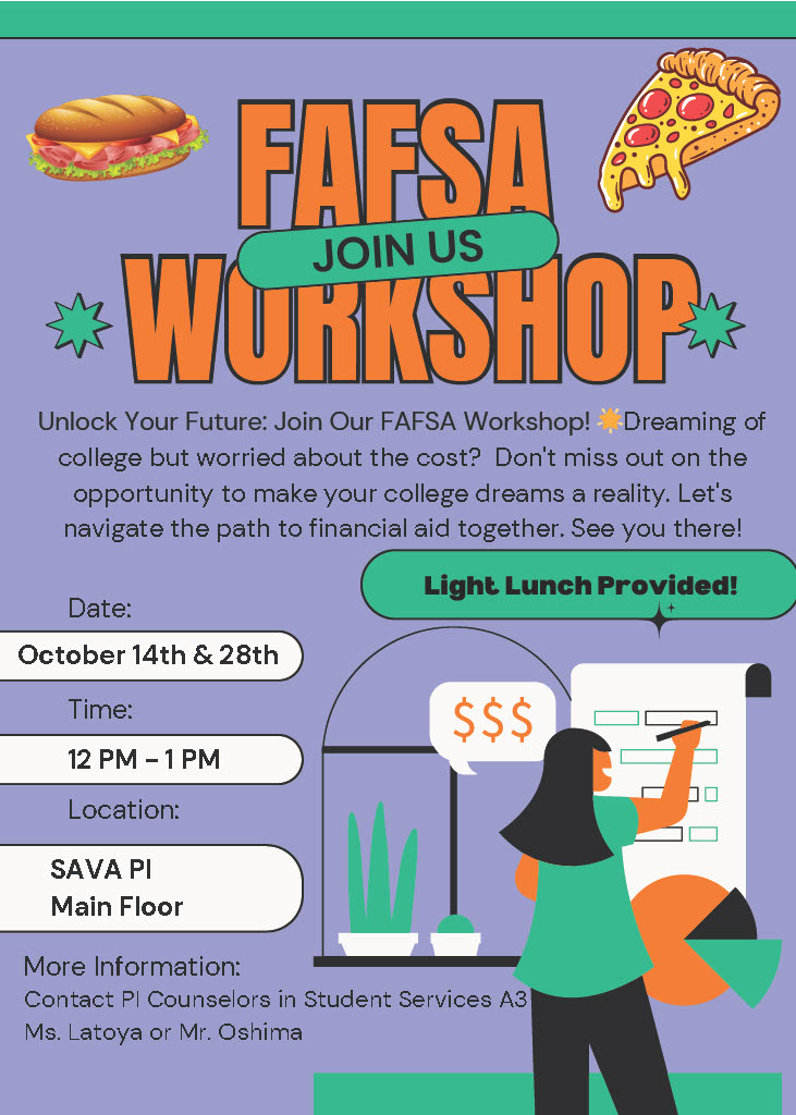 SAVA_Charter's tweet image. 🎓✨ Are you a SAVA senior AND ready to tackle your college expenses? Join us for a workshop on FAFSA! 💰📚 Get the tips you need to maximize your financial aid. Don’t miss out—your future starts here! #loveteachguide #savacharter