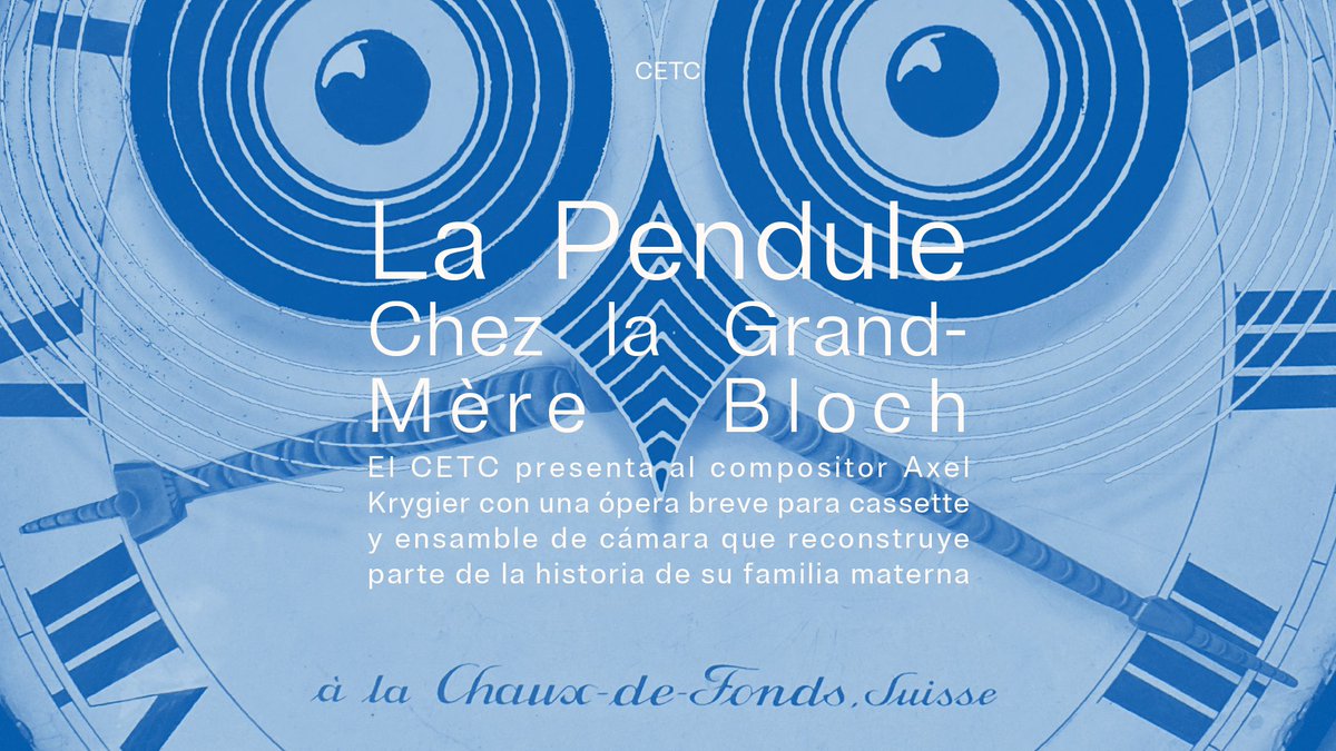 En "La Pendule", el suizo-argentino Axel Krygier narra la historia de una familia en la Chaux-de-Fonds que llegó a ser parte de la vanguardia de la relojería suiza.

📅 17, 18, 19 y 20 de octubre
📍 Centro de Experimentación del Teatro Colón

Entradas: teatrocolon.org.ar/produccion/che…