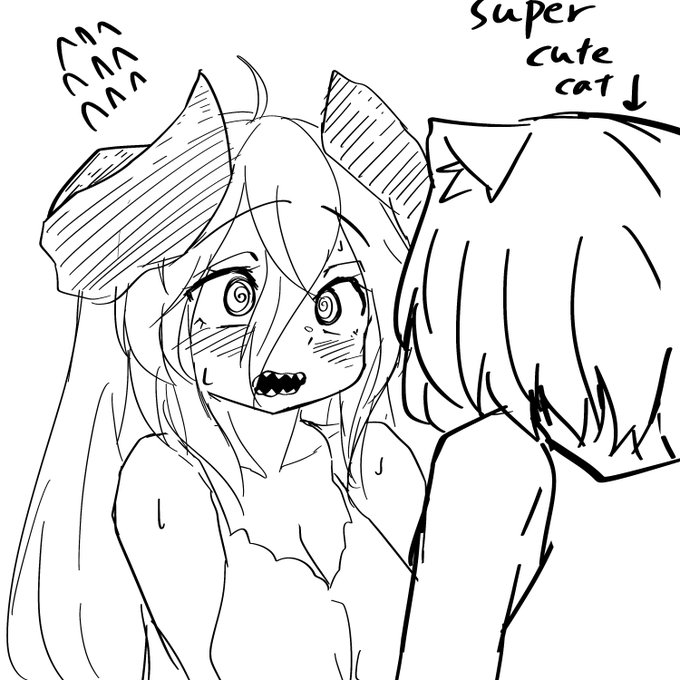 VRC落書き
今日は友人にセレスティアのシェイプキーの調整を手伝ったもらっていたのでVRCにて見てもらったが友人アバターがsuper cute catでガチ恋距離だったため可愛すぎて照れていた様子です…☺️ 