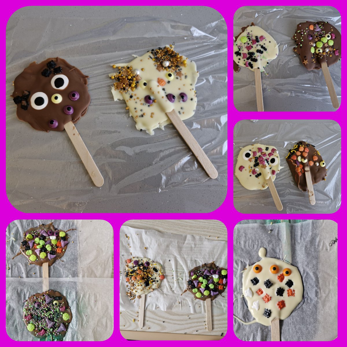 sh21981's tweet photo. 🎃👻 The children are so excited for Halloween! Today, we got creative and made some spooky Halloween lollipops. 🍭🎉 Check out our scary creations – aren’t they fang-tastic? 🕷️✨ #HalloweenFun #CreativeKids #ChildmindingMagic https://t.co/N2fdBUotFP