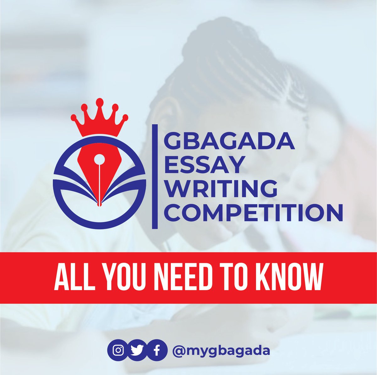 MyGbagada's tweet image. ICYMI

Gbagada Essay Writing Competition

#GEWC