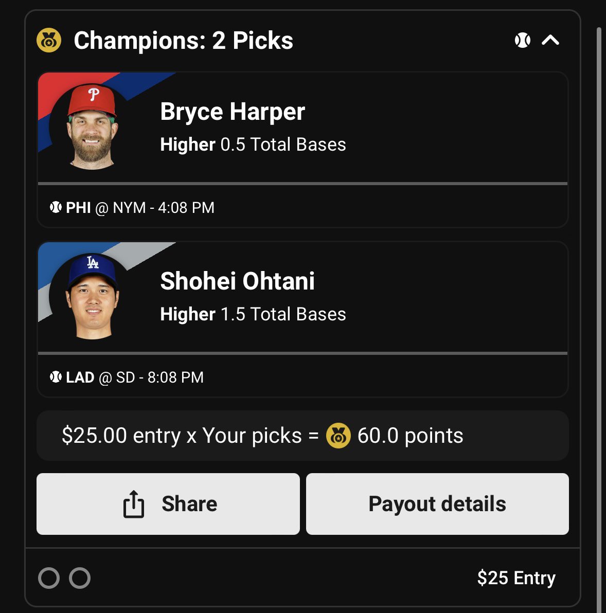 Lil underdog streak coming too. All i got for today