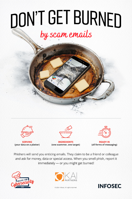 KAIPartners's tweet photo. 🎣 Did you know phishing makes up 44% of social engineering incidents, and 98% of phishing incidents are via email? When you smell phish, report it immediately – or you might get burned! https://t.co/HL467S9jJG