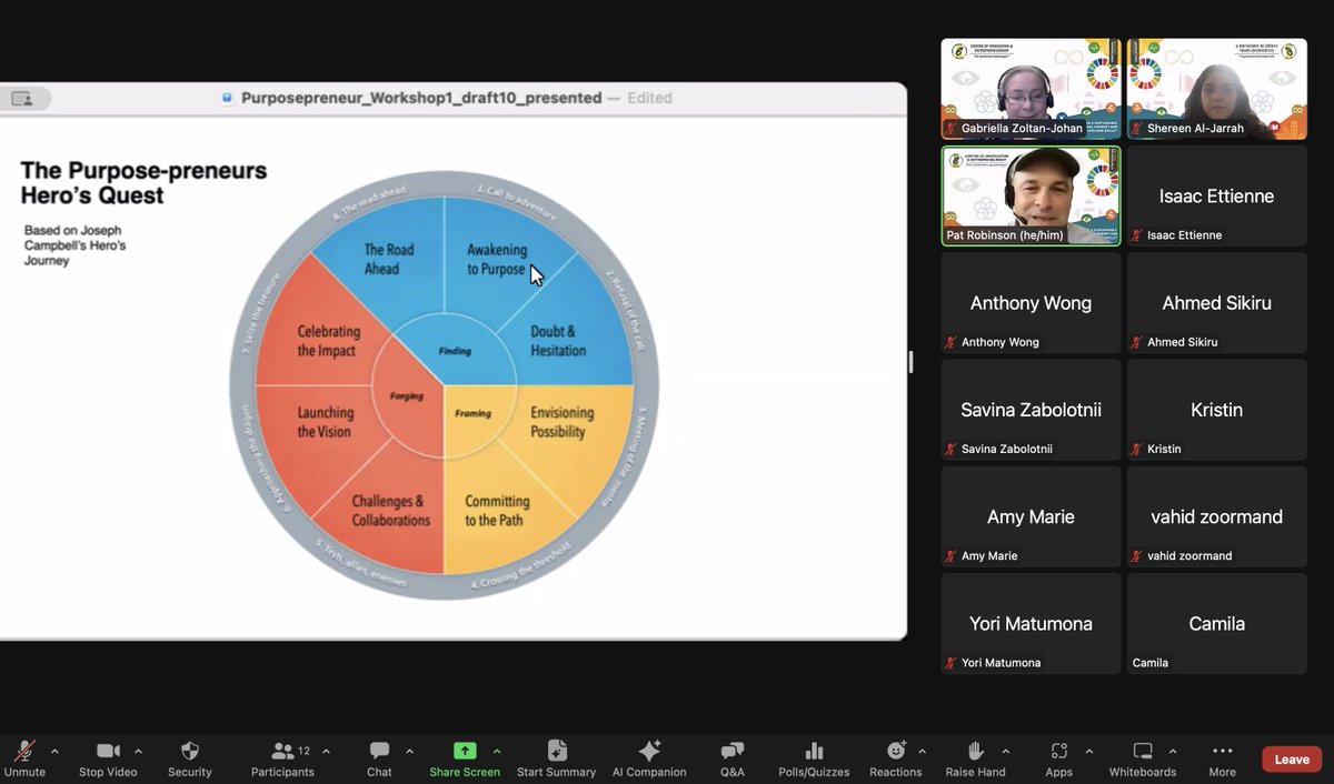 🚀 We’re currently in our first Purpose-preneur Series session with Pat Robinson, diving into Cultivating a Purpose-Driven #Entrepreneurial Mindset! 🌱💡 Excited to explore how aligning personal #values with #business #strategies can fuel #success! <a href="/CentennialEDU/">Centennial College</a> <a href="/CentennialLib/">Centennial Library & Learning Centre</a>
