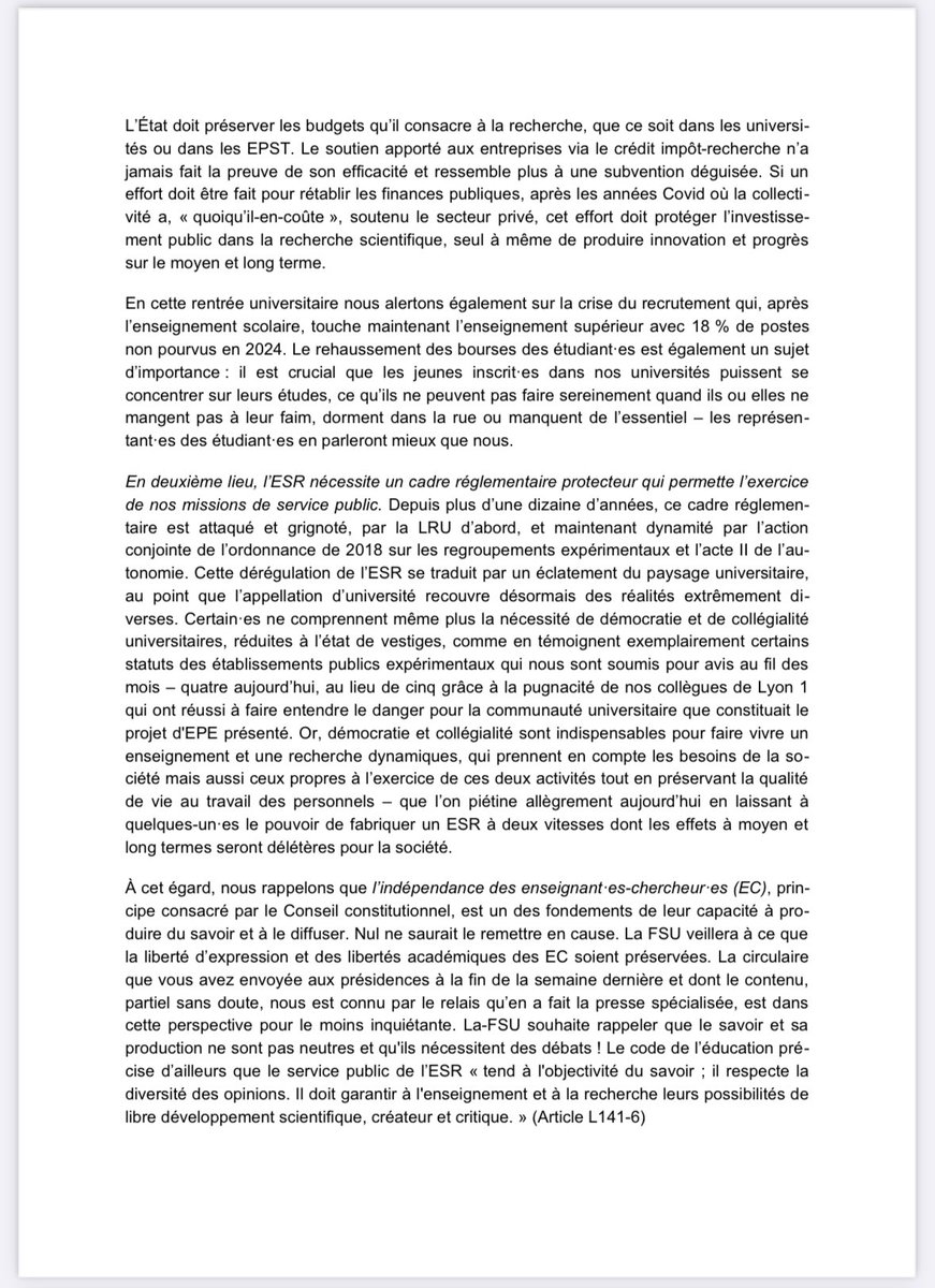 SNESUP-FSU tweet media