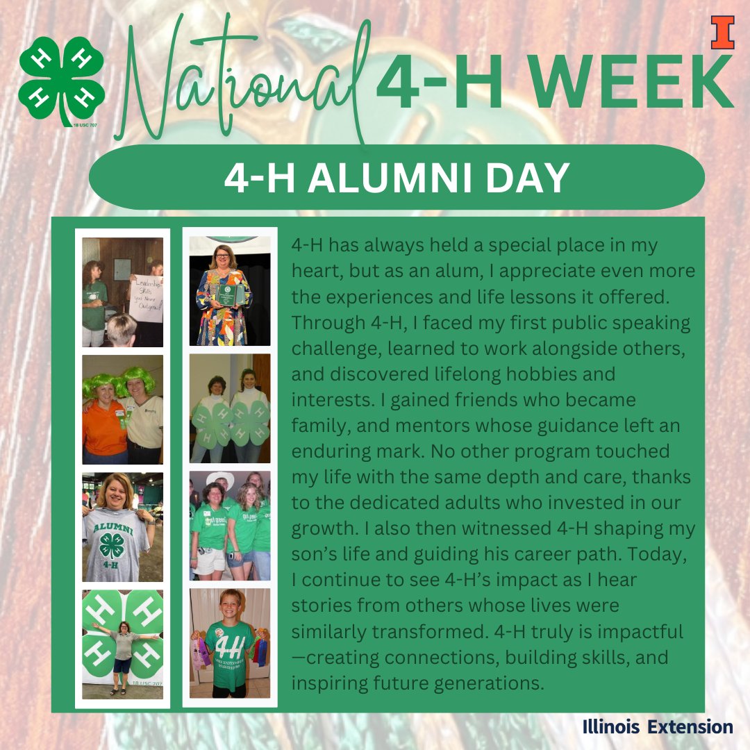 vealt's tweet image. Happy National 4-H Week!  4-H Alumni Day!  #il4halumni #BeyondReady