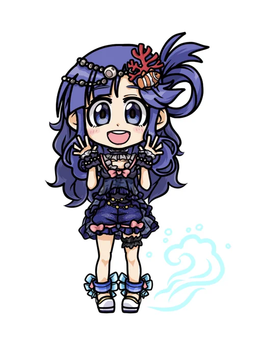 七海ちゃんおめでと(ノ≧∀≦)ノ去年の分ですが輪郭線だけ修正しましたれす#浅利七海生誕祭2024#浅利七海誕生祭2024 #浅利七海 