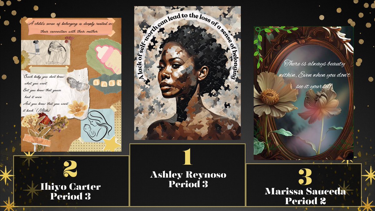 Congratulations to the Top 3 of the I Know Why The Caged Bird Sings theme poster competition in <a href="/RanchoIb/">El Rancho IB</a> Junior IB Lit class! Beautiful and thoughtful interpretations from all. Great work! 🤩👏🏽 <a href="/ElRanchoHS/">El Rancho HS</a>