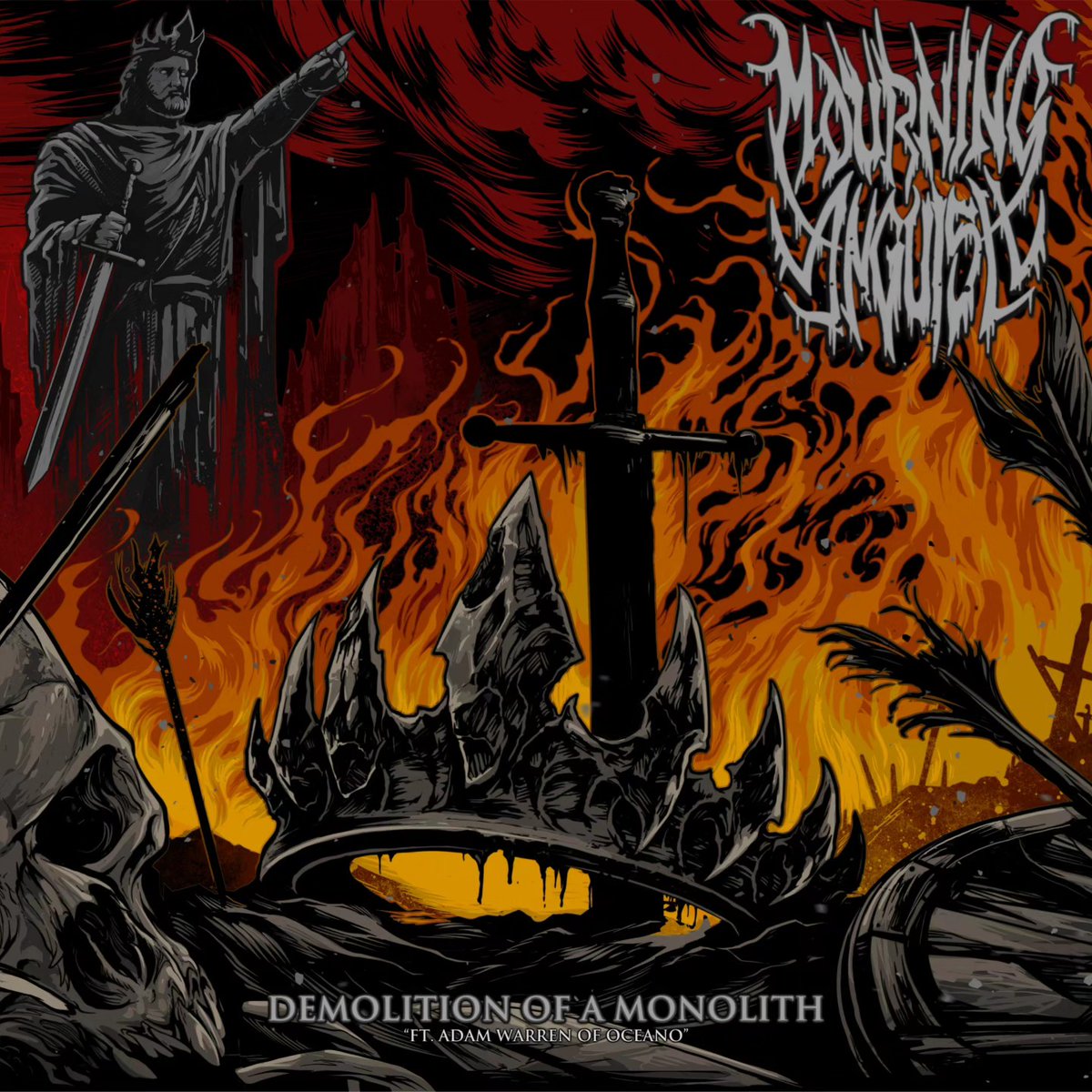 On 10.25 we unleash the new Mourning Anguish single. The mystery guest feature that you've all been waiting for is none other than @AdamOnEarth_  of @Oceanoband 

"D.O.A.M." (Demolition Of A Monolith) is a song that conveys a powerful message of resilience and empowerment.