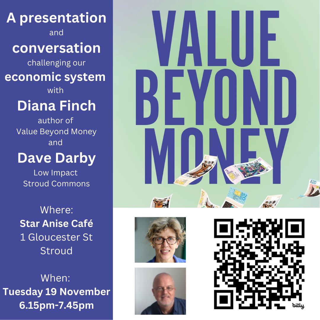 Diana Finch (@dianajfinch) on Twitter photo The next event in the #ValueBeyondMoney book tour is in #Stroud. Looking forward to talking to <a href="/LowimpactOrg/">Lowimpact.org (LILI)</a>'s Dave Darby. #polycrisis #alternativeeconomics The next event in the #ValueBeyondMoney book tour is in #Stroud. Looking forward to talking to <a href="/LowimpactOrg/">Lowimpact.org (LILI)</a>'s Dave Darby. #polycrisis #alternativeeconomics