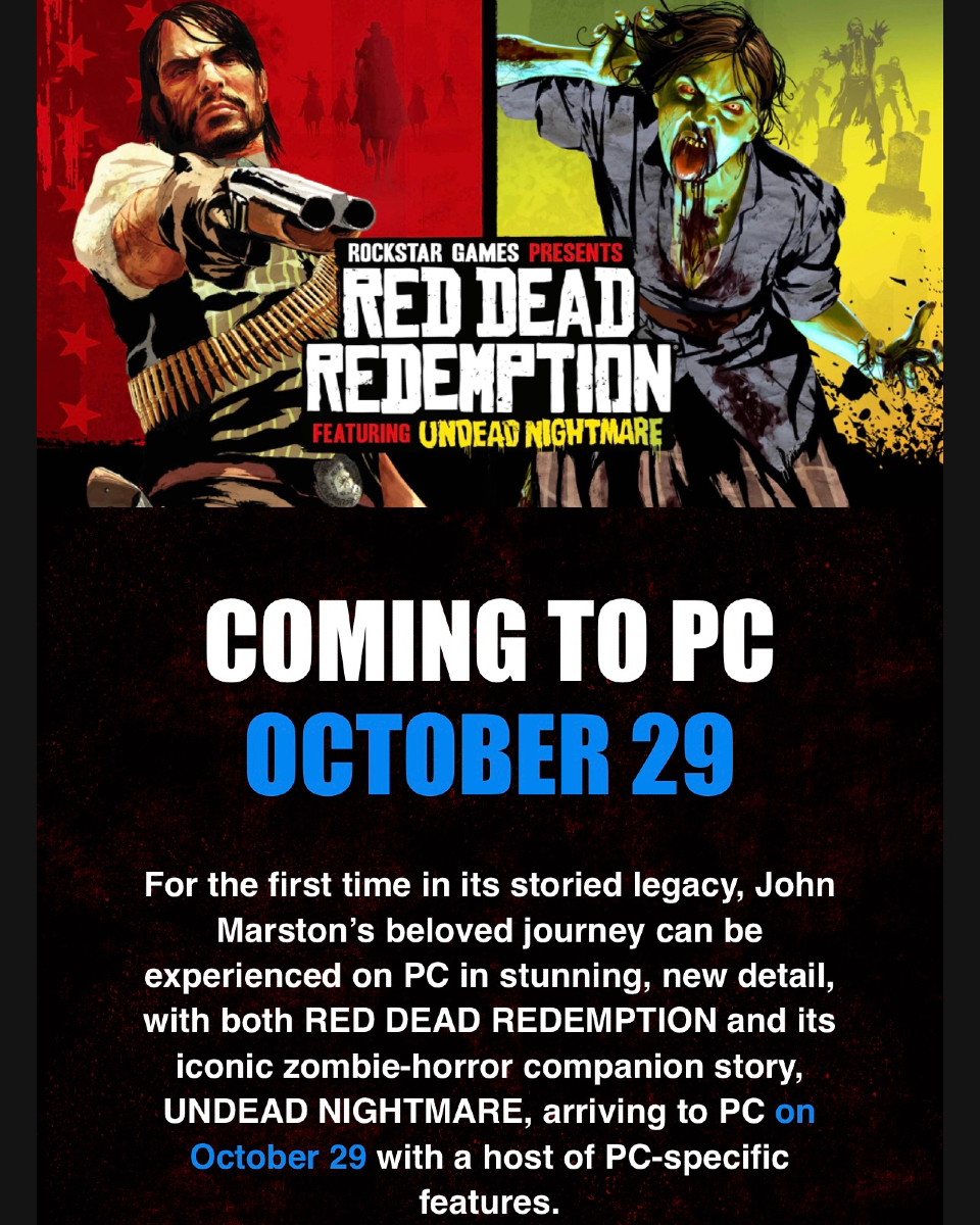 Ali_BaabaVT's tweet photo. I am SO overjoyed at this news I’m almost to tears. Been waiting since launch for a PC release. 😭

#reddeadredemption https://t.co/iTKCkdEqcB