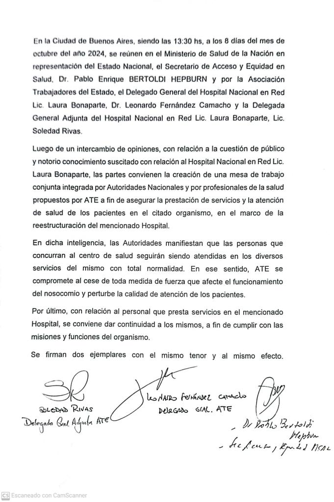 ÚLTIMO MOMENTO!!
EL HOSPITAL BONAPARTE NO SE CIERRA!! 

TRIUNFO LA LUCHA DE LOS TRABAJADORES Y DE ATE!!

El Gobierno acaba de acordar con ATE que no habrá clausuras de servicios, ni cierre del hospital Laura Bonaparte. Además se garantiza la continuidad de los 612 puestos de