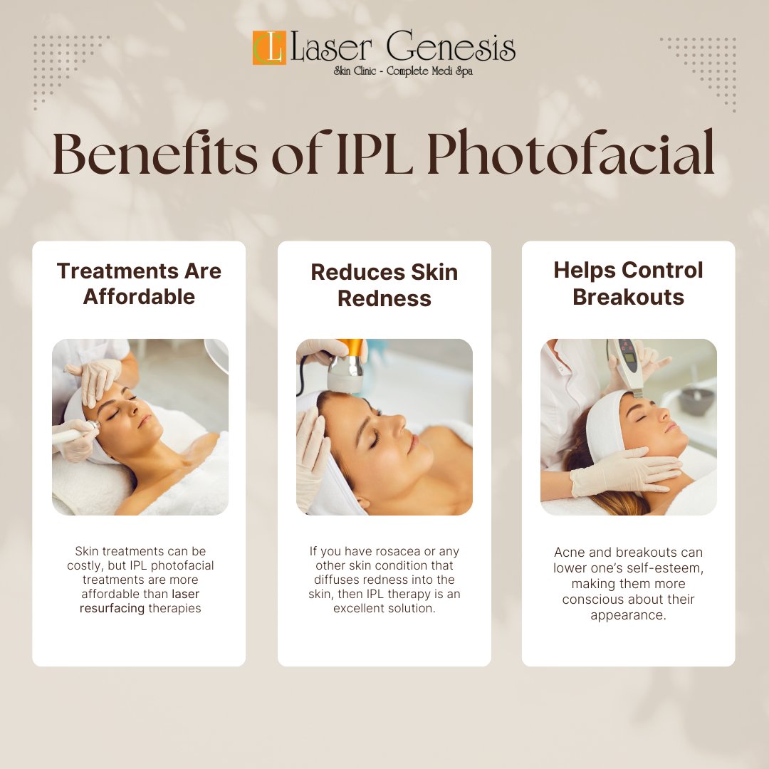 Looking for an affordable way to improve your skin? 💰

Book your consultation today! 📅

Visit Now:- lasergenesis.ca/appointment/

Phone No:- +1 905-891-3833

Email Address: info@lasergenesis.ca

#IPLSkinResurfacing #Skincare #AffordableBeauty #BeautyTips