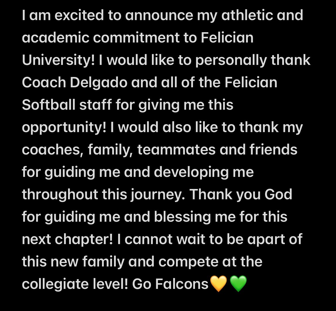 Autumn Eck (@autumneck2025) on Twitter photo Felician University Softball ‘29💚💛🔜 <a href="/Felician_SB/">Felician Softball</a> <a href="/FelicianSB/">Felician U SB</a> <a href="/ChalieFarrell/">Chalie Farrell</a> <a href="/PAPegasusGold/">Pegasus 18U Gold PA - Sareyka</a> Felician University Softball ‘29💚💛🔜 <a href="/Felician_SB/">Felician Softball</a> <a href="/FelicianSB/">Felician U SB</a> <a href="/ChalieFarrell/">Chalie Farrell</a> <a href="/PAPegasusGold/">Pegasus 18U Gold PA - Sareyka</a>