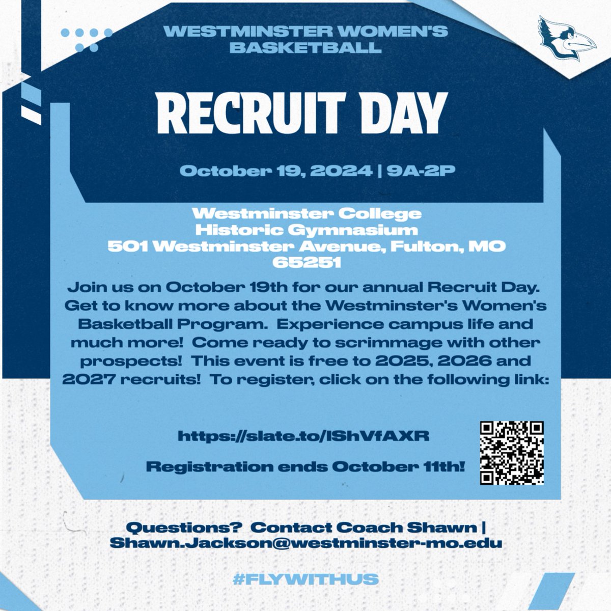 Discover everything Westmo has to offer!

Don't miss a chance to attend Recruit Day.
Click the link below to register NOW!

slate.to/lShVfAXR