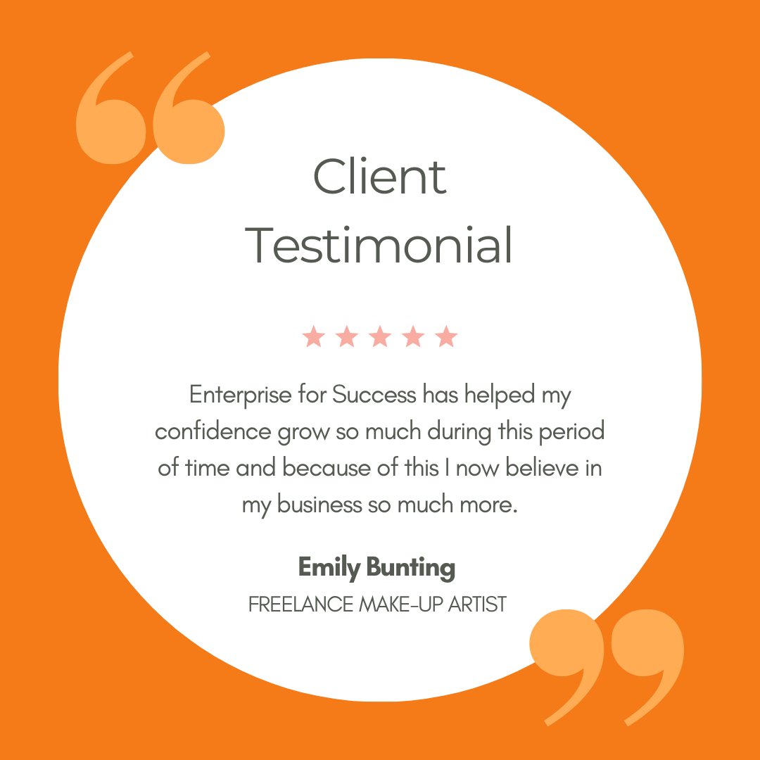 We love hearing success stories from our Enterprise for Success programme!  Emily launched her own make-up business  receiving valuable advice on what investors look for to help her grow. Exciting things ahead for this talented artist! . 💪