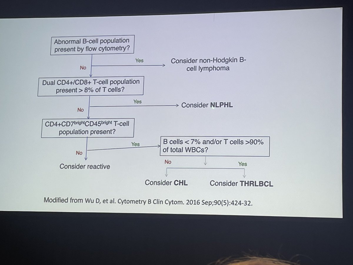 Looking at the background reactive B and T cells, may help you to suspect types of lymphoma that you are often not able to identify the neoplastic tumor cells by routine flow cytometry. Johnathan Fromm at ICCS-24