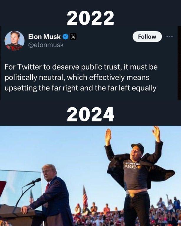 La neutralité par Elon Musk.