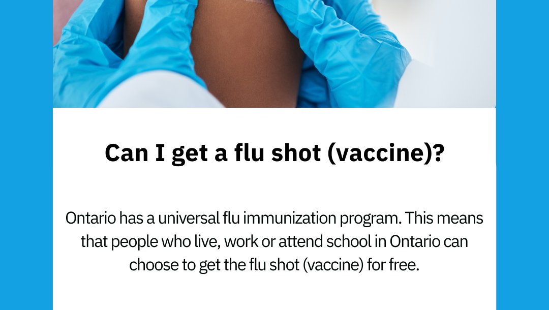 newcomeryouth's tweet photo. Ontario has a universal flu immunization program. This means that people who live, work or attend school in Ontario can choose to get the flu shot (vaccine) for free.⁠: https://t.co/pNYHbVQRZo

⁠
⁠ https://t.co/xXj8hHAAri