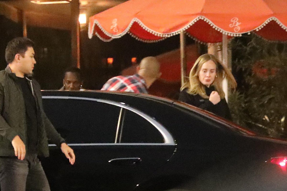 adelesjosh's tweet image. Adele &amp;amp; Rich out in LA last night