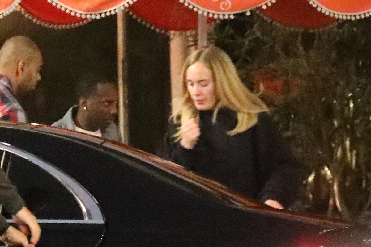 adelesjosh's tweet image. Adele &amp;amp; Rich out in LA last night