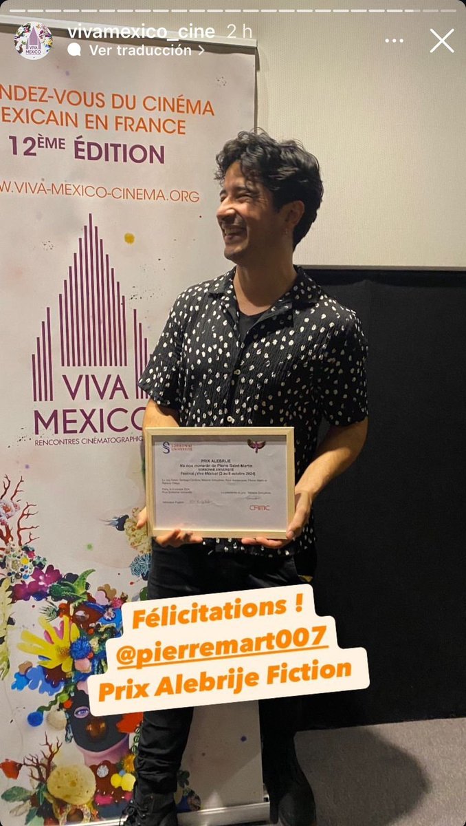 Víctor Léycegui (@leycegui) on Twitter photo NO NOS MOVERÁN acaba de ganar el Premio Alebrije en <a href="/VivaMexico_cine/">Viva Mexico Cinema</a> en París.
Desde su estreno mundial en @cinelatinofest ha participado en cuatro festivales incluído su estreno nacional en el <a href="/FICGoficial/">FICG Oficial</a> y en los cuatro festivales ha sido premiado. NO NOS MOVERÁN acaba de ganar el Premio Alebrije en <a href="/VivaMexico_cine/">Viva Mexico Cinema</a> en París.
Desde su estreno mundial en @cinelatinofest ha participado en cuatro festivales incluído su estreno nacional en el <a href="/FICGoficial/">FICG Oficial</a> y en los cuatro festivales ha sido premiado.