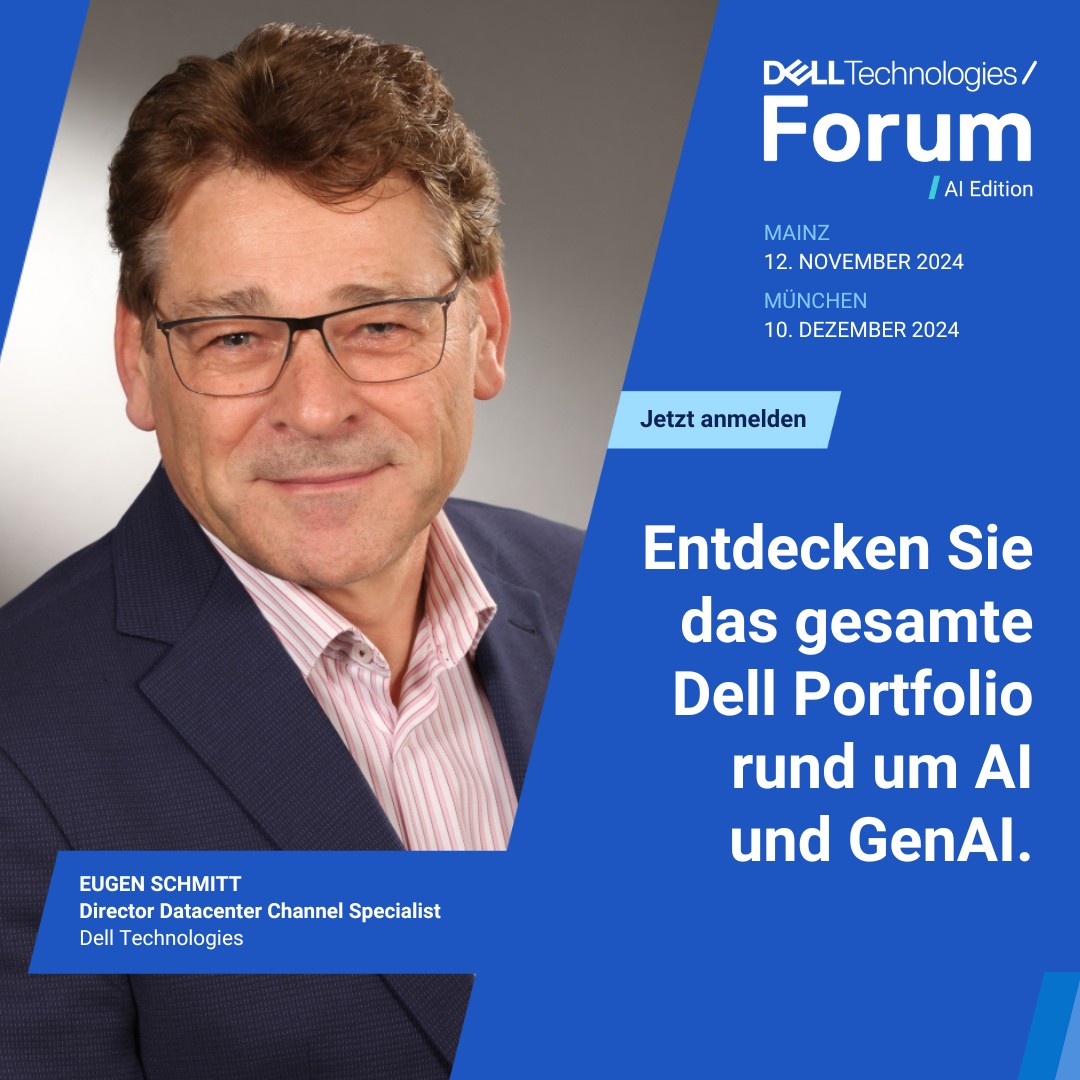 Erforschen Sie #KI und andere Technologien, entdecken Sie Best Practices und erhalten Sie Antworten auf Ihre wichtigsten IT-Fragen.
Wo? Auf dem #DellTechForum, am 12.11. in Mainz oder am 10.12. in München.
Hier sichern Sie sich einen Platz : dell.to/3S12S0k
#iwork4dell