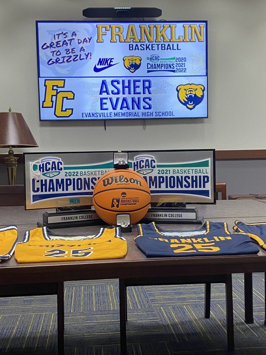 asher evans (@asher_evans2) on Twitter photo I had a great visit to <a href="/FCGrizHoops/">Franklin College MBB</a> today, and an awesome meeting, I am very happy to say I have received an offer to continue my academic and athletic career. Thank you to <a href="/_coach_ham_/">Chris Hamilton</a> and <a href="/BlakeBonin/">Blake Bonin</a> for this opportunity and giving me a great look at Franklin. I had a great visit to <a href="/FCGrizHoops/">Franklin College MBB</a> today, and an awesome meeting, I am very happy to say I have received an offer to continue my academic and athletic career. Thank you to <a href="/_coach_ham_/">Chris Hamilton</a> and <a href="/BlakeBonin/">Blake Bonin</a> for this opportunity and giving me a great look at Franklin.
