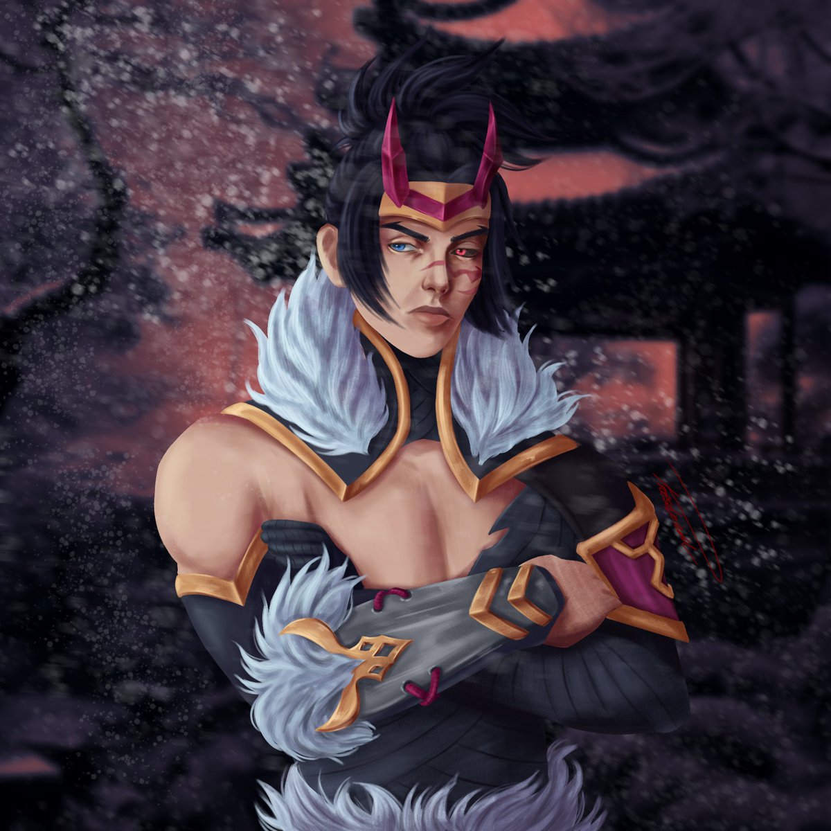 I always feel like my art isn’t enough and it’s lacking a lot. Always when I’m sharing it with someone I never feel appreciated. I often start some new piece and soon after I feel like it’s not good enough.

BTW here’s Snow Moon Kayn